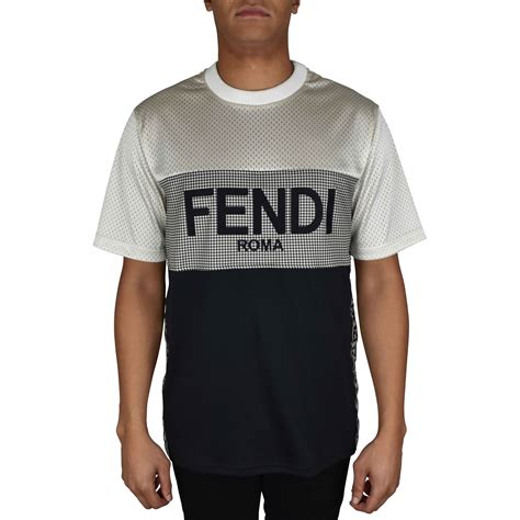 fendi logo silk shirt|Fendi crewneck t shirt.